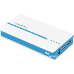 УМБ Esperanza 11000 mAh White/Blue (EMP107WB) ТОП в Полтаві