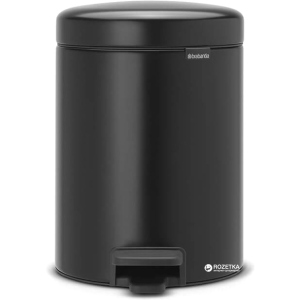 Відро для сміття Brabantia Pedal Bin 5 л Matt Black (112928) ТОП в Полтаві