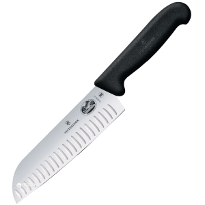 Профессиональный нож Victorinox Fibrox Santoku 170 мм Black (5.2523.17) лучшая модель в Полтаве