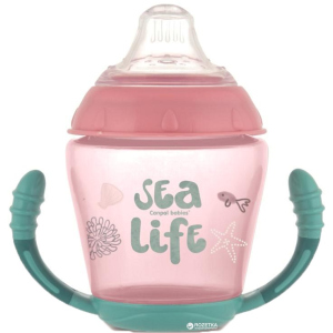 Кухоль Canpol babies непроливайка з м'яким силіконовим носиком Sea Life рожева 230 мл (56/501_pin) краща модель в Полтаві