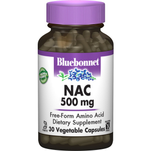 Амінокислота Bluebonnet Nutrition NAC (N-Ацетил-L-Цистеїн) 500 мг 30 гелевих капсул (743715000629) ТОП в Полтаві