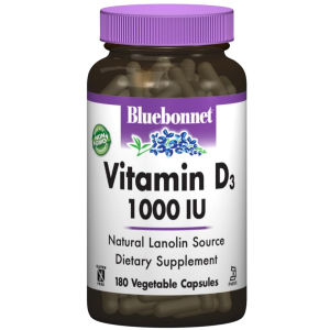 Вітаміни Bluebonnet Nutrition Вітамін D3 1000IU 180 гелевих капсул (743715003132) ТОП в Полтаві