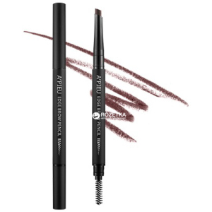 Карандаш для бровей A'pieu Edge Brow Pencil Темно-коричневый 0.35 г (8806185751827) ТОП в Полтаве