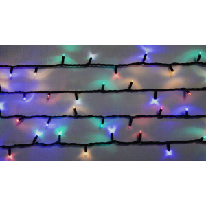 Светодиодная гирлянда DELUX STRING flash 200LED 20 м мульти/черный IP44 EN (90012980) ТОП в Полтаве