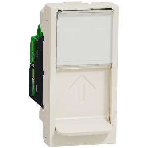 Розетка RJ45 1-модульна Schneider Electric Unica New Studio категорія 6 ​​UTP Бежева (NU341444) в Полтаві