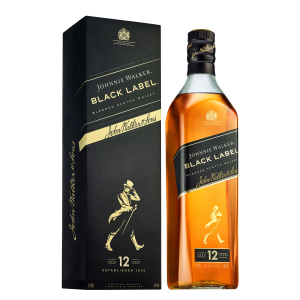 Виски Johnnie Walker Black label 12 лет выдержки 1 л 40% в подарочной упаковке (5000267023625) лучшая модель в Полтаве