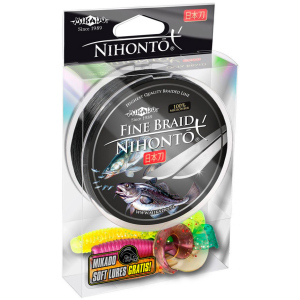 Шнур Mikado Nihonto Fine Braid 150 м 0.10 мм 7.70 кг Black (Z19B-010) надежный