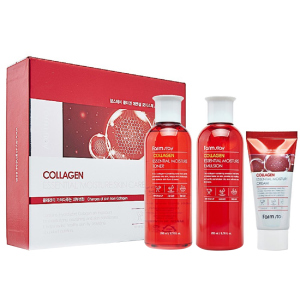 Набір для обличчя на основі колагену FarmStay Collagen Essential Moisture Skin Care 3 Set (8809426959464) краща модель в Полтаві