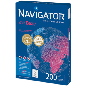 Папір Navigator Bold Design А4 200 г/м² клас А 150 аркушів Білий (5602007989477)