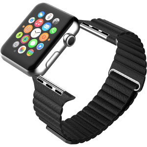 Ремінець Promate Lavish-38 для Apple Watch 38-40 мм 1/2/3/4/5/6/SE Black (lavish-38.black) краща модель в Полтаві