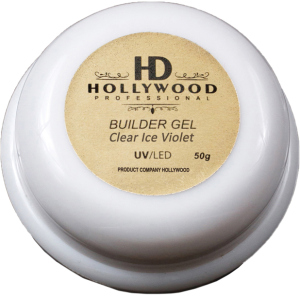 Гель для наращивания ногтей HD Hollywood Builder Gel Clear Ice Violet 50 мл (HD-ГСС50) (2200212225439) лучшая модель в Полтаве