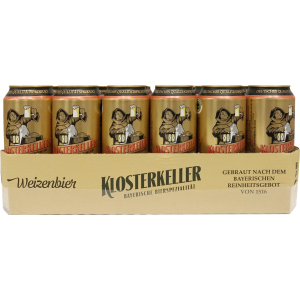 Упаковка пива Klosterkeller Weissbier China світле нефільтроване 5.4% 0.5 л х 24 шт (4016762006514) краща модель в Полтаві