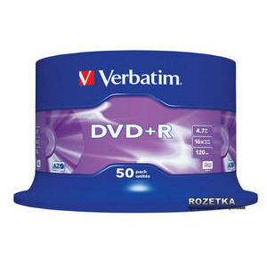 DVD+R 4,7 GB 16x Cake Box 50 шт