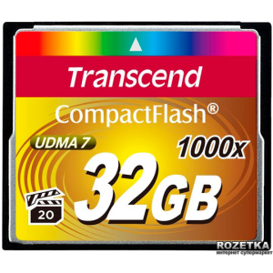 Transcend CompactFlash 32GB 1000x (TS32GCF1000) краща модель в Полтаві