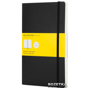 Нотатник Moleskine Classic 13 х 21 см 192 сторінки в клітинку Чорна (9788883707186) краща модель в Полтаві