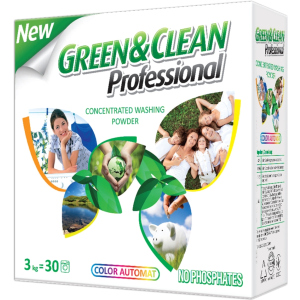 Пральний порошок Green&amp;Clean Professional для кольорового одягу 3 кг (4823069700478) ТОП в Полтаві