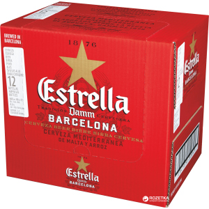 Упаковка пива Estrella Damm Lager світле фільтроване 4.6% 0.66 л х 12 пляшок (8410793282965) ТОП в Полтаві