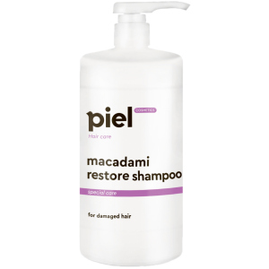 Відновлюючий шампунь Piel Cosmetics Macadami Restore shampoo для пошкодженого волосся 1 л (4820187880419) краща модель в Полтаві