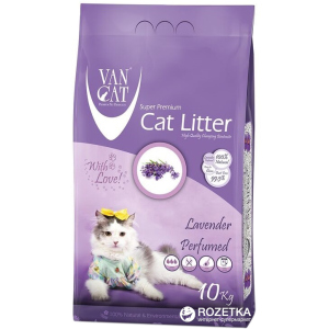 Наповнювач для котячого туалету Van Cat Super Premium Quality Lavender Бентонітовий комкуючий 10 кг (12 л). в Полтаві