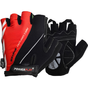 Велоперчатки PowerPlay 5024C M Red (5024C_M_Red) ТОП в Полтаве