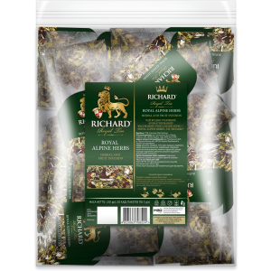 Чай ягідно-трав'яний Richard Royal Alpine Herbs ароматизований 50 пакетиків (4823063708524) краща модель в Полтаві