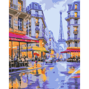 хороша модель Картина за номерами Крамниця Чудес Вечір у Парижі 40 x 50 см (LC30131) (4820176260512)