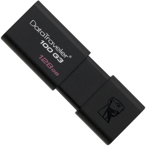 Kingston DataTraveler 100 G3 128GB USB 3.0 Black (DT100G3/128GB) ТОП в Полтаве