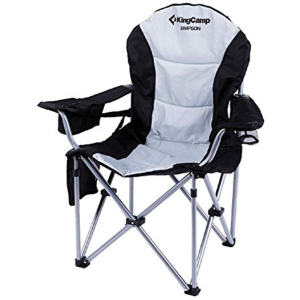 Раскладное кресло KingCamp Deluxe Hard Arms Chair Black/Mid Grey (KC3888 BLACK/MID GREY) лучшая модель в Полтаве