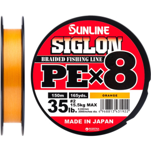 купити Шнур Sunline Siglon PE х8 150 м # 2.0/0.242 мм 15.5 кг Помаранчевий (16580993)