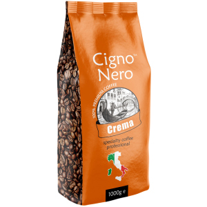 Кофе в зернах Cigno Nero Crema 1 кг (4820154091381) краща модель в Полтаві