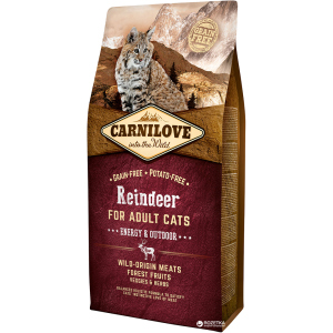 Сухий корм для дорослих активних кішок Carnilove Raindeer Energy &amp; Outdoor 6 кг (8595602512249)