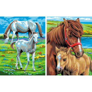 Набор для творчества Sequin Art Painting by numbers Junior-Pairs Horses 23x30 см (SA0215) ТОП в Полтаве