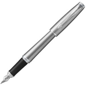 Ручка перьевая Parker Urban 17 Metro Metallic CT FP F Черная Серебристый корпус (30 311) лучшая модель в Полтаве