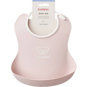 Слюнявчик мягкий BabyBjorn Baby Bib Powder Pink Розовый (46364) (7317680463647) лучшая модель в Полтаве