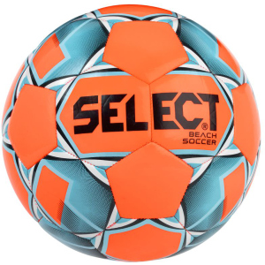 М'яч для пляжного футболу Select Beach Soccer New (314) №5 Orange-Blue (5703543199181) краща модель в Полтаві