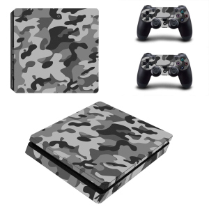 Вінілові наклейки на PS4 SLIM та Dualshock Камуфляж Sony PlayStation 4 Custom Skin Playsole Games (PG126) в Полтаві