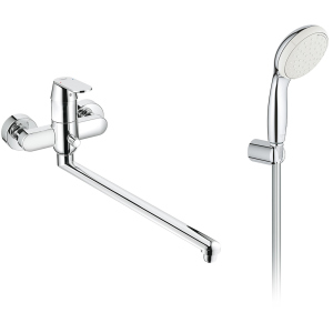 Змішувач для ванни з душовим гарнітуром GROHE Eurosmart Cosmo 26129004 (32847000+26164001) краща модель в Полтаві