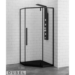 Душова кабіна Dusel DL197 Black Matt 90х90х190 без піддону (TR-50190) в Полтаве