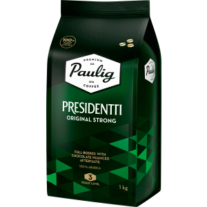 Кофе в зернах Paulig Presidentti Original Strong 1 кг (6411300169344) ТОП в Полтаві