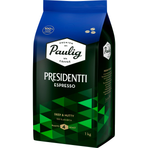 хорошая модель Кофе в зернах Paulig Presidentti Espresso 1 кг (6411300169337)