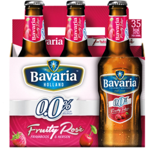 Упаковка пива Bavaria Fruity Rose безалкогольне світло фільтроване 0.0 % 0.25 л. x 24 шт (87316728) надійний