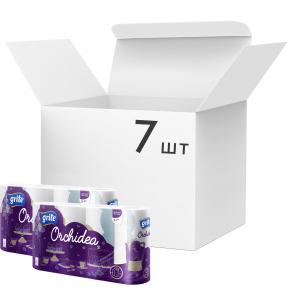 Упаковка бумажных полотенец Grite Orchidea Gold 3 слоя 77 листов 7 шт по 4 рулона (4770023348422) лучшая модель в Полтаве