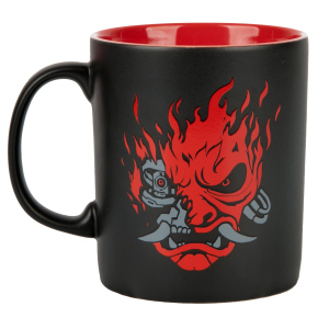 хороша модель Чашка JINX Cyberpunk 2077 - Samurai Logo Mug 325 ml Black/Red