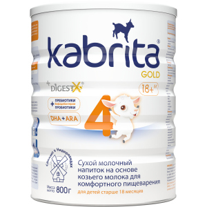 Суха молочна суміш Kabrita 4 Gold для дітей віком від 18 місяців 800 г (8716677008561) рейтинг