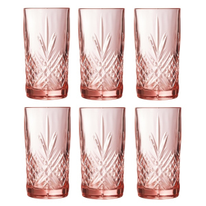 Набір високих склянок Luminarc Зальцбург Pink 6 шт х 380 мл (P9166/1) ТОП в Полтаві