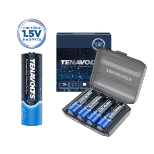 Акумулятор Tenavolts Lithium AA 1.5В 1850 мА·год 4 шт у пластиковому боксі (191763001134) ТОП в Полтаві