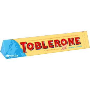 Упаковка шоколаду Toblerone Молочний з хрустким мигдалем 100 г х 20 шт (7622300710620) в Полтаві