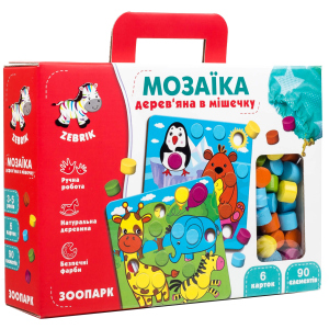 Мозаїка Vladi Toys дерев'яна Зоопарк (ZB2002-02) (4820195057179) краща модель в Полтаві