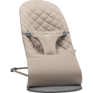 Крісло-шезлонг Baby Bjorn Balance Sand Grey Cotton Сірий (6017) краща модель в Полтаві