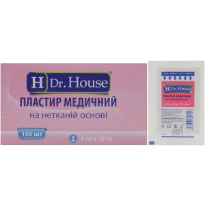 Пластир медичний H Dr. House 6 см х 10 см (5060384392516)
